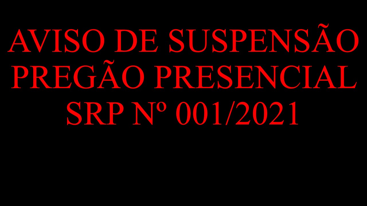 AVISO DE SUSPENSÃO 